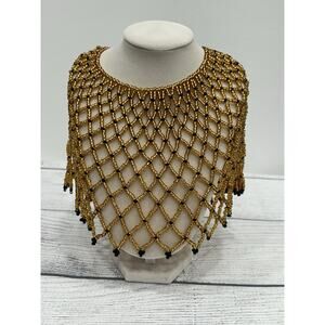 Forte Forte‎ Jewel Gold Glass Beaded Statement Necklace Choker Bib New In Box